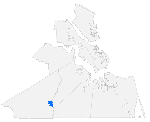 Map Showing the Location of Franklin