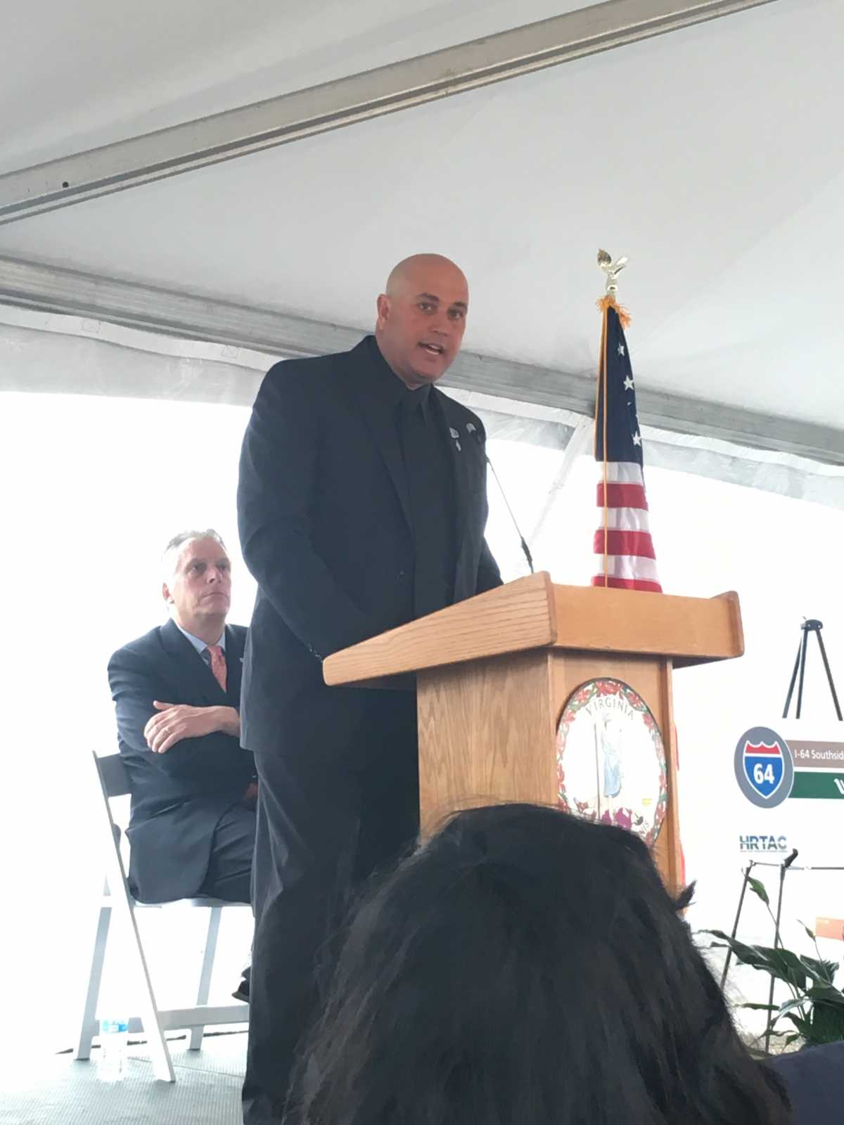 HRTAC Chair Speaking at Podium